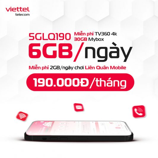 GÓI DATA 5G VIETTEL MIỄN PHÍ LIÊN QUÂN 